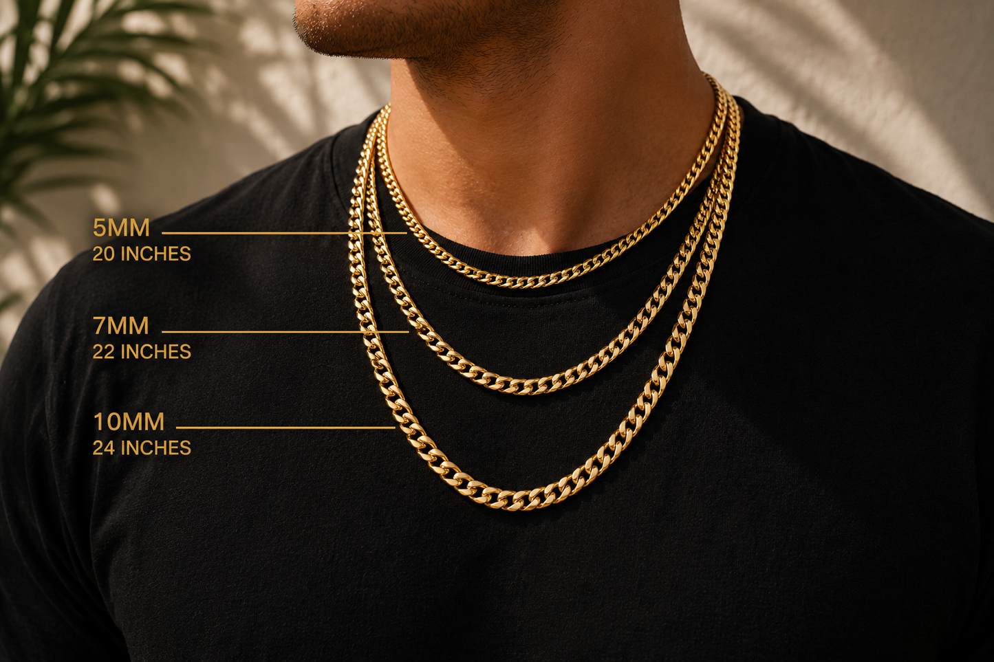 Cuban Chain Necklace Gold Plated