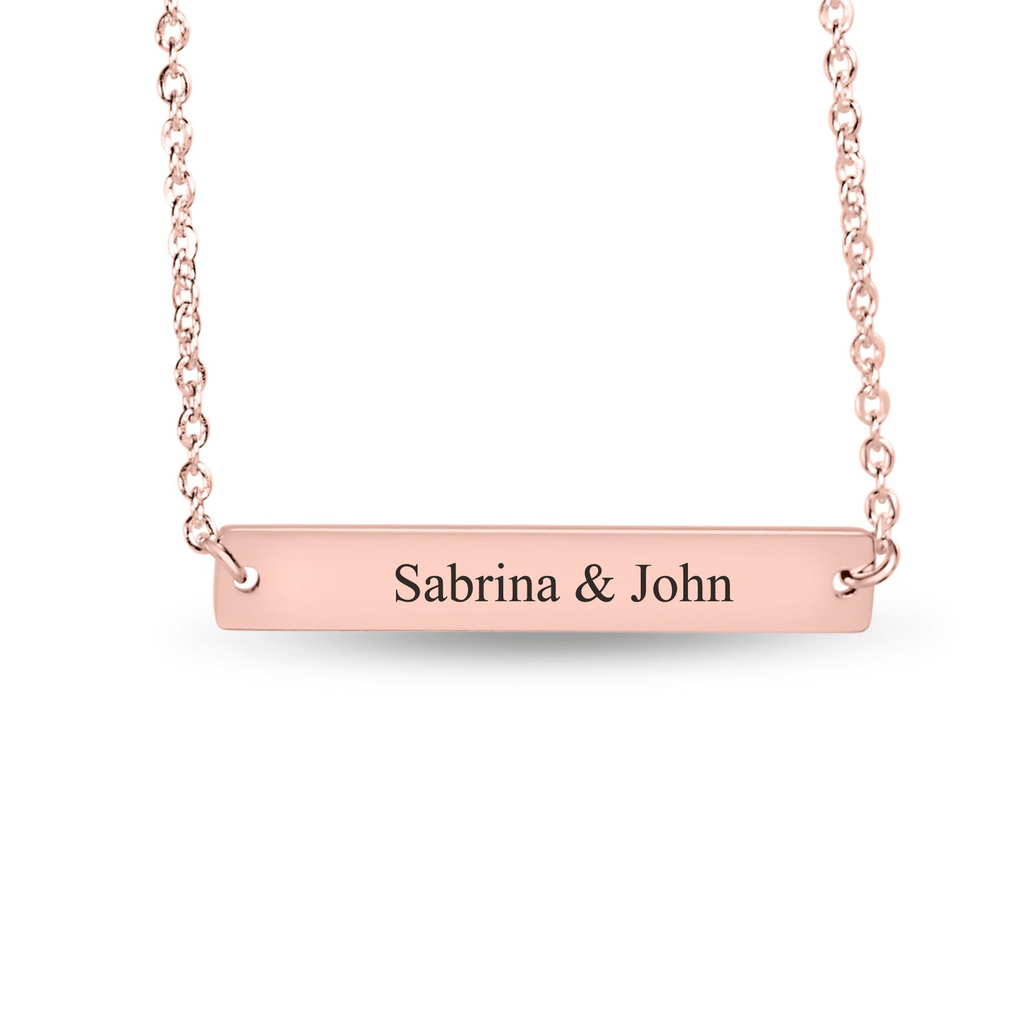 Horizontal Bar Necklace - Fine Link v2