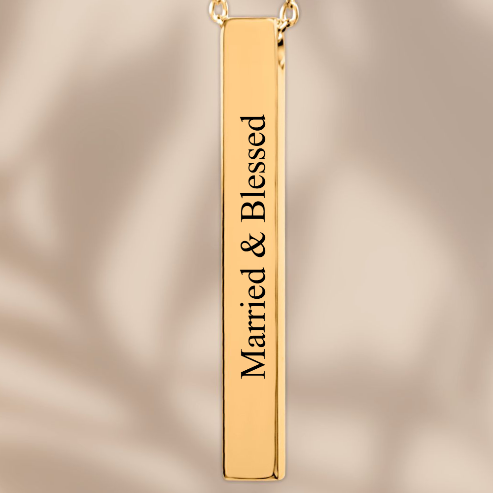 3D Bar Necklace - Fine Link v2