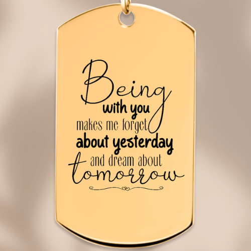Necklace and Personal Message Card Text