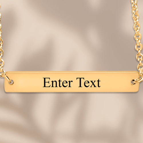 Horizontal Bar Necklace - Fine Link v2