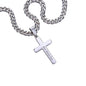 Cuban Chain Engraved Cross and Personal Card