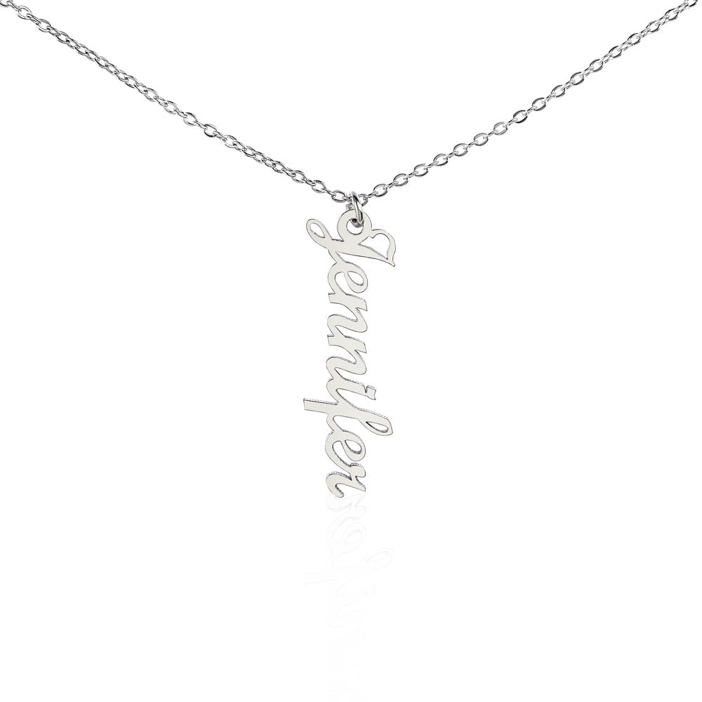 Vertical Name Necklace Shine JVL Jewelry