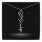 Flower Month Name Necklace and Personalized Card