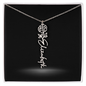 Flower Month Name Necklace and Personalized Card
