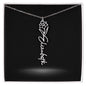 Flower Month Name Necklace and Personalized Card