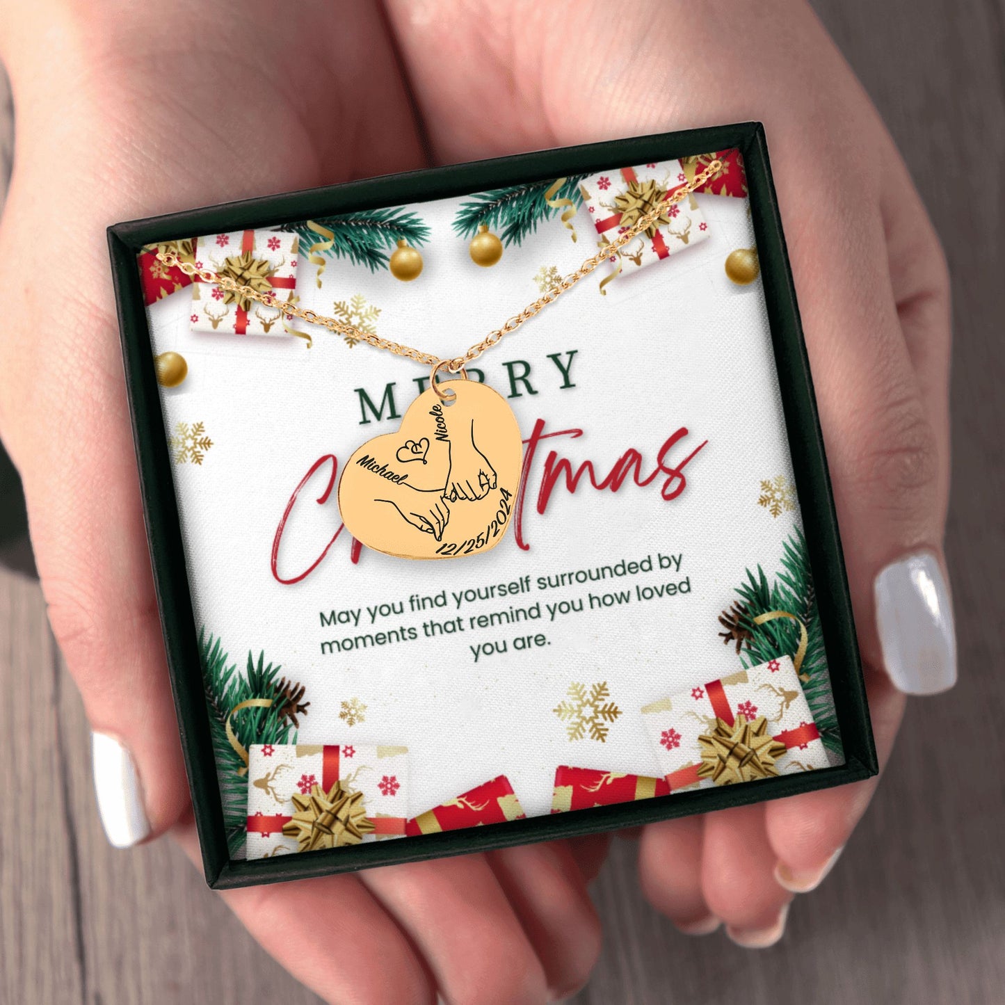 Our first christmas together Heart Necklace +