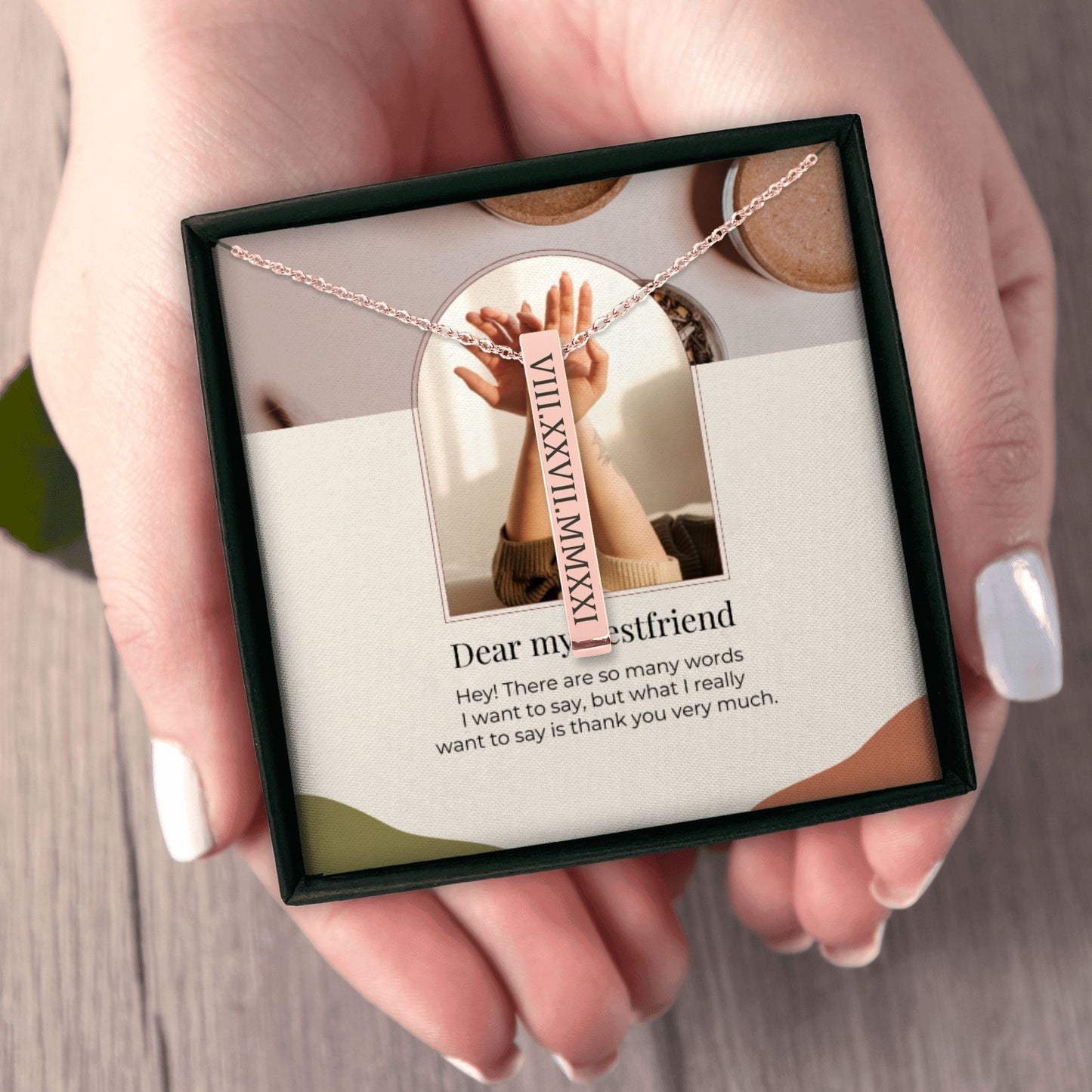 Roman Date Necklace +