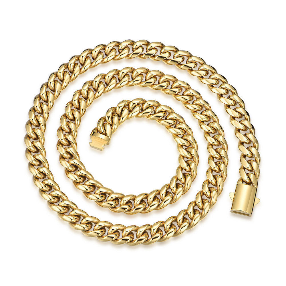 Cuban Chain Necklace Gold Plated