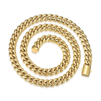 Cuban Chain Necklace Gold Plated