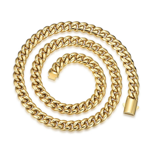 Cuban Chain Necklace Gold Plated