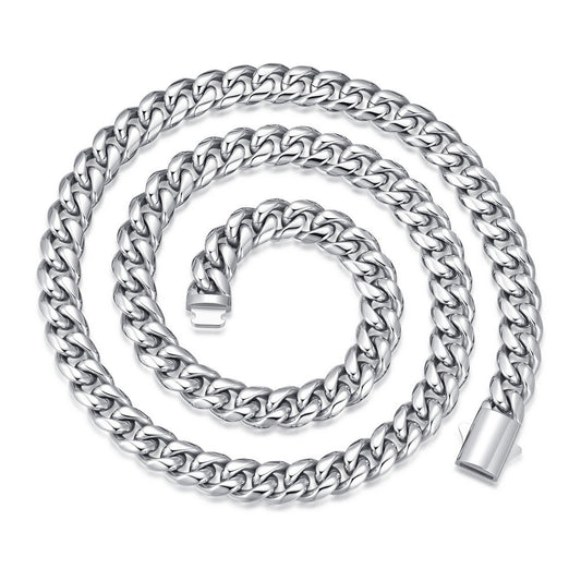Cuban Chain Necklace Silver