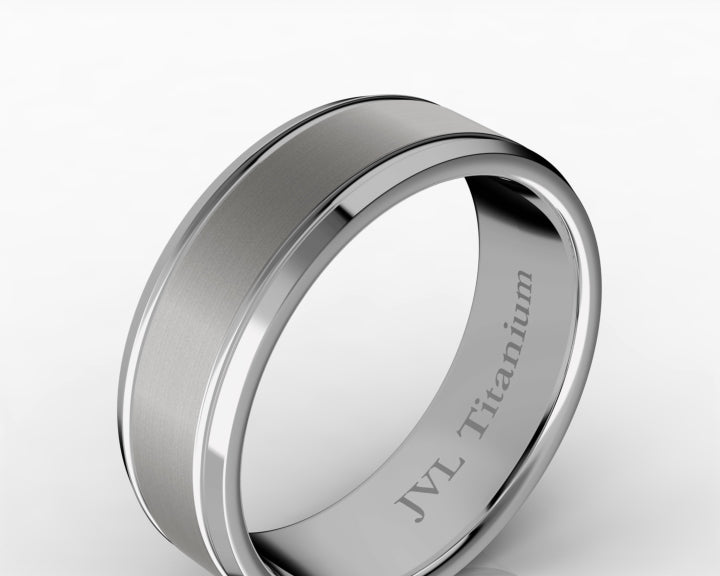 8mm Gray High-Polished Titanium Wedding Band – Comfort Fit
Modern, timeless, and made for everyday wear, this 8mm gray high-polished titanium wedding band delivers a bold yet refined look. Its sleek finish and smooth comfort-fit interior make it an ideal choice for a wedding band, anniversary gift, promise ring, or meaningful everyday piece.

Crafted from durable titanium, this ring is designed to handle daily life while maintaining its polished appearance. The classic 8mm width offers a strong, balanced profile that pairs effortlessly with any style—from casual to formal.