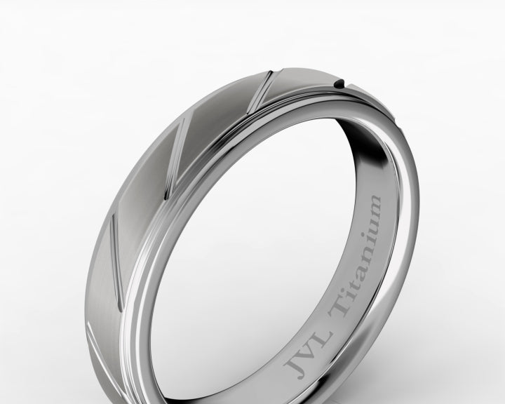 4mm Gray High-Polished Titanium Wedding Band – Comfort Fit
Modern, timeless, and made for everyday wear, this 4mm gray high-polished titanium wedding band delivers a bold yet refined look. Its sleek finish and smooth comfort-fit interior make it an ideal choice for a wedding band, anniversary gift, promise ring, or meaningful everyday piece.

Crafted from durable titanium, this ring is designed to handle daily life while maintaining its polished appearance. The classic 4mm width offers a strong, balanced profile that pairs effortlessly with any style—from casual to formal.