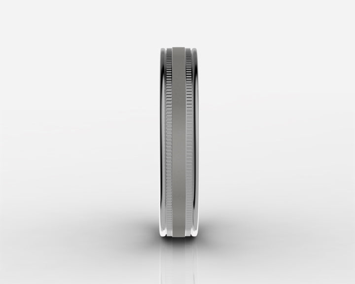 4mm Gray High-Polished Titanium Wedding Band – Comfort Fit
Modern, timeless, and made for everyday wear, this 4mm gray high-polished titanium wedding band delivers a bold yet refined look. Its sleek finish and smooth comfort-fit interior make it an ideal choice for a wedding band, anniversary gift, promise ring, or meaningful everyday piece.

Crafted from durable titanium, this ring is designed to handle daily life while maintaining its polished appearance. The classic 4mm width offers a strong, balanced profile that pairs effortlessly with any style—from casual to formal.