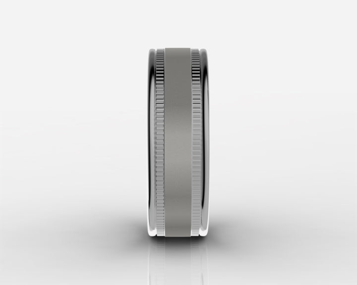 8mm Gray High-Polished Titanium Wedding Band – Comfort Fit
Modern, timeless, and made for everyday wear, this 7mm gray high-polished titanium wedding band delivers a bold yet refined look. Its sleek finish and smooth comfort-fit interior make it an ideal choice for a wedding band, anniversary gift, promise ring, or meaningful everyday piece.

Crafted from durable titanium, this ring is designed to handle daily life while maintaining its polished appearance. The classic 8mm width offers a strong, balanced profile that pairs effortlessly with any style—from casual to formal.