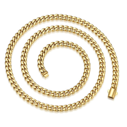 Cuban Chain Necklace Gold Plated