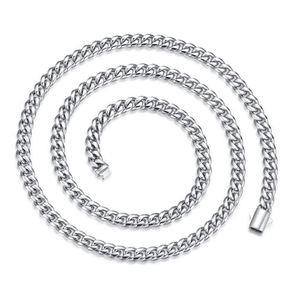 Cuban Chain Necklace Silver