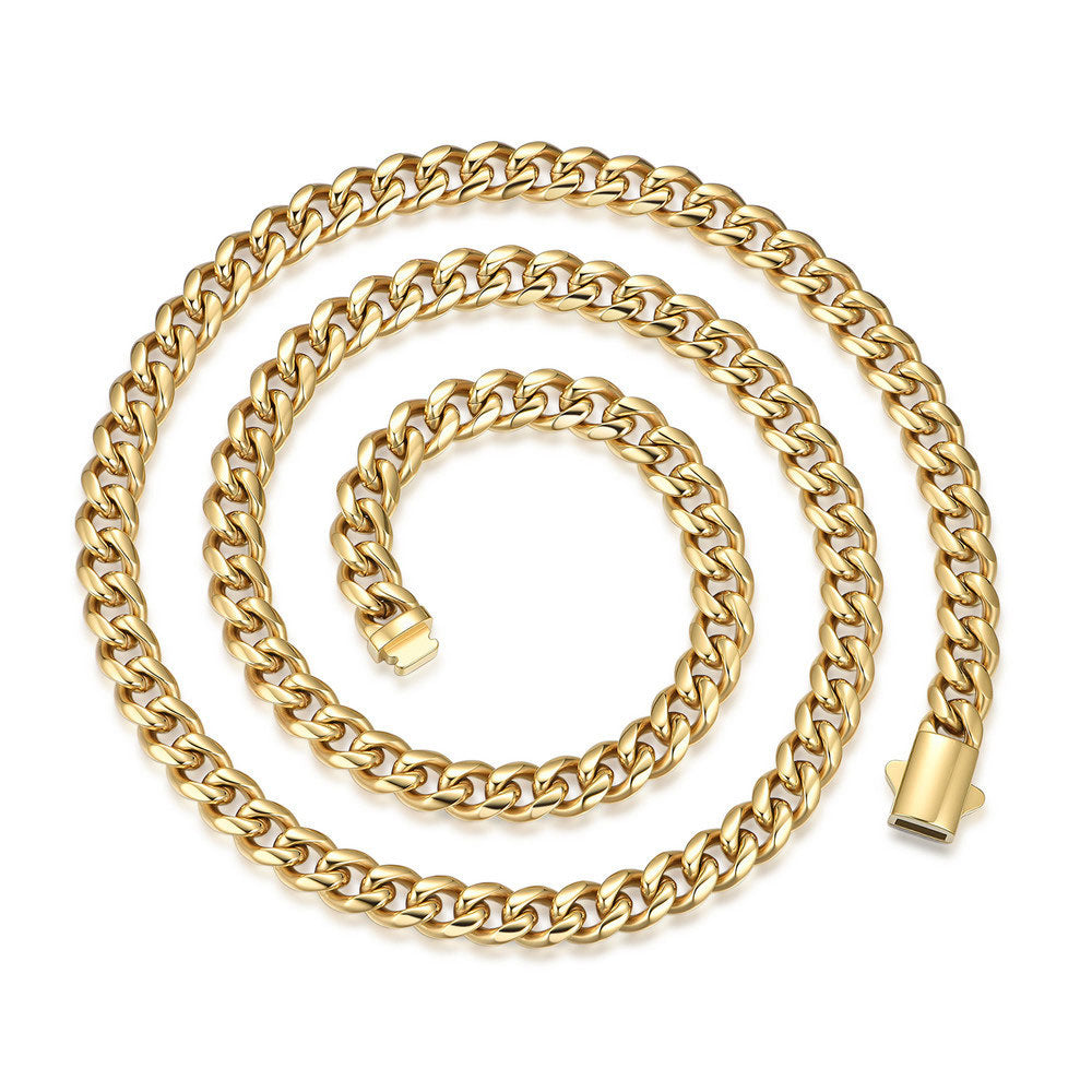 Cuban Chain Necklace Gold Plated