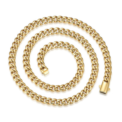 Cuban Chain Necklace Gold Plated