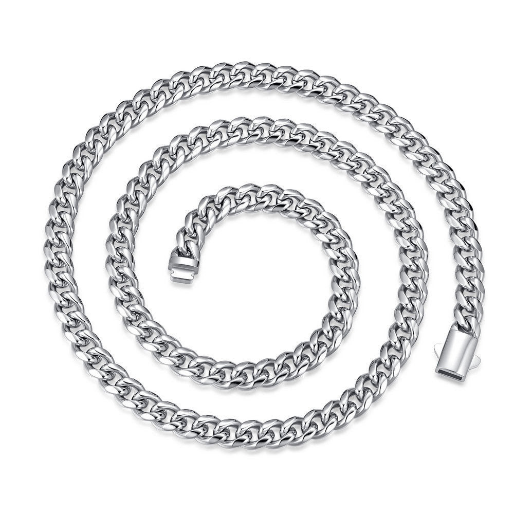 Cuban Chain Necklace Silver