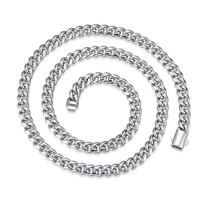 Cuban Chain Necklace Silver