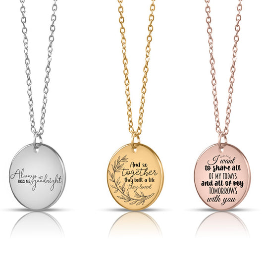 Coin Necklace - Fine Link