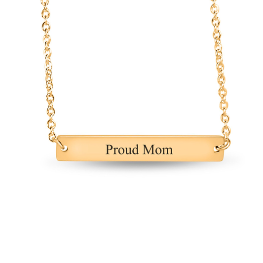 Horizontal Bar Necklace - Fine Link