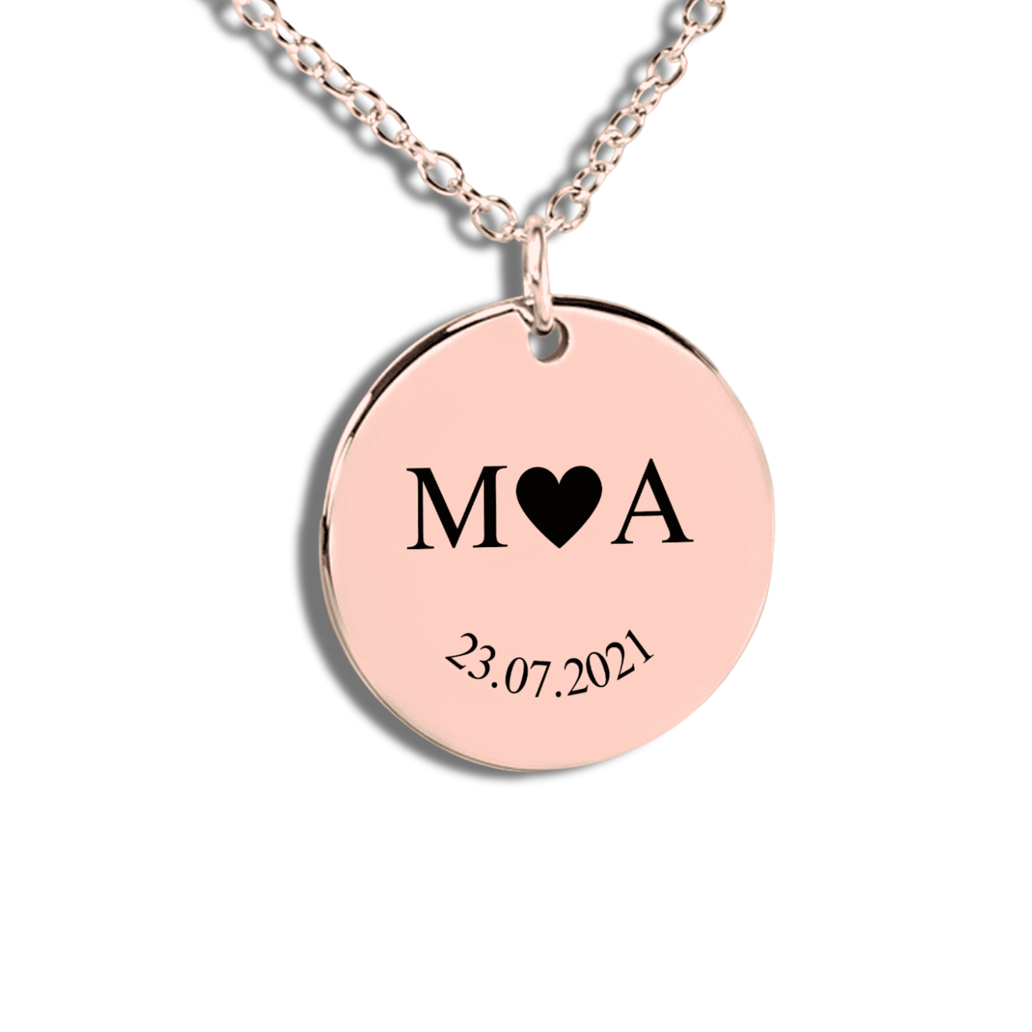 Etched In Time Initials Necklace  +