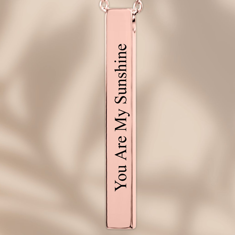 3D Bar Necklace - Fine Link v2