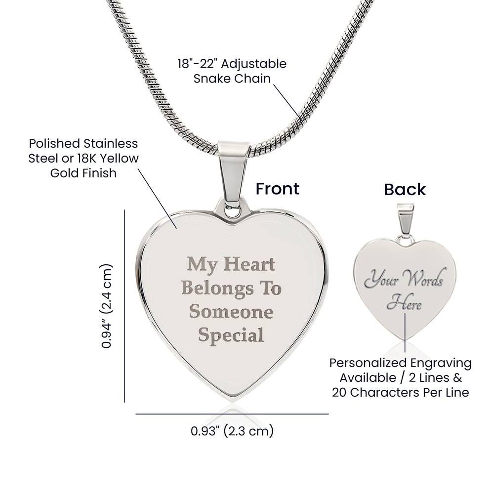 Engraved Heart Necklace