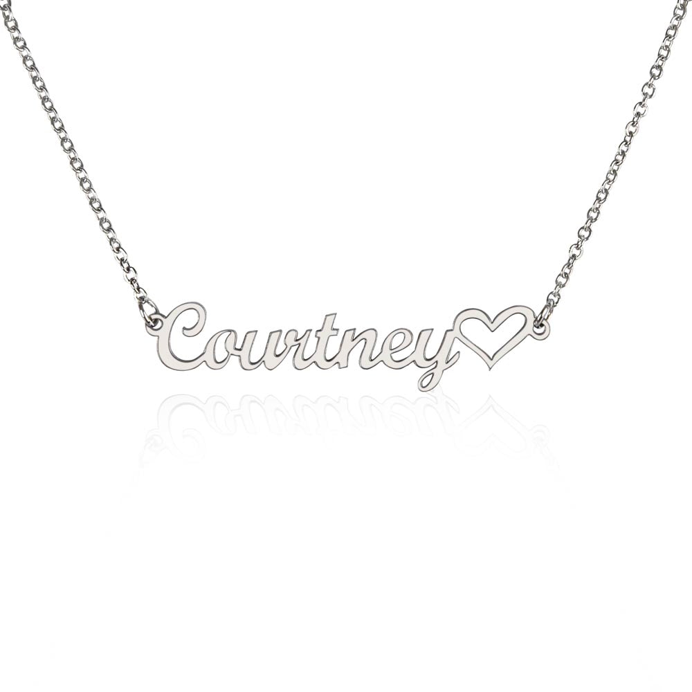 Name Necklace Heart