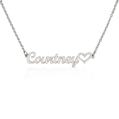 Name Necklace Heart