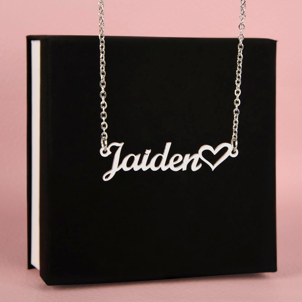 Name Necklace Heart