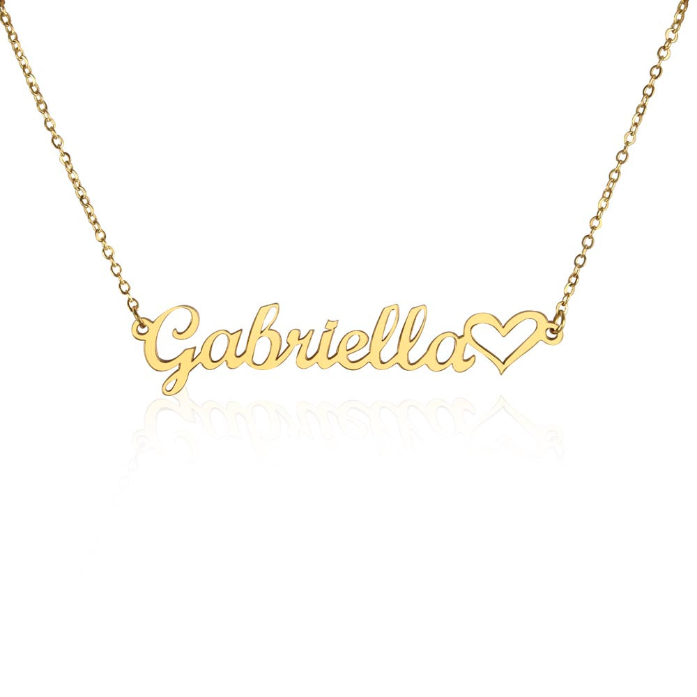 Name Necklace Heart