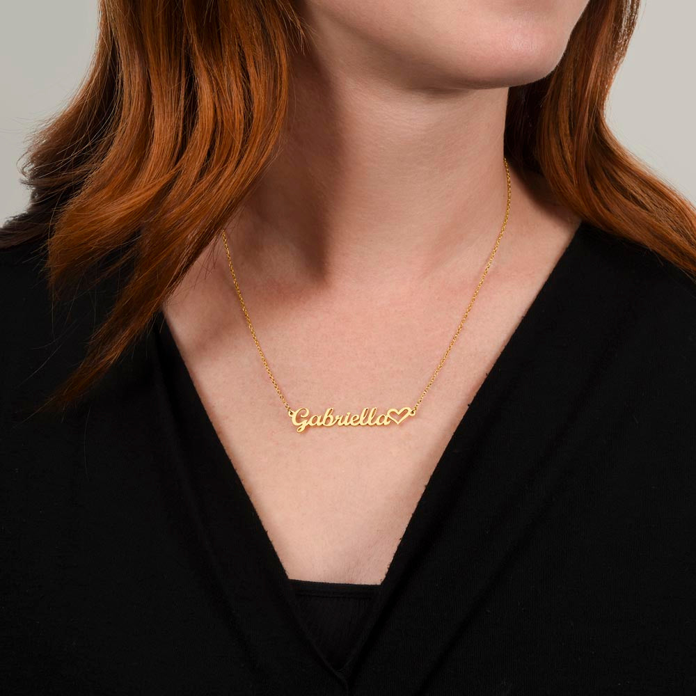 Name Necklace Heart