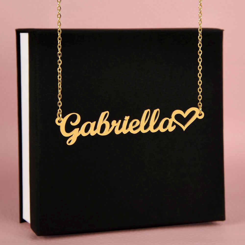 Name Necklace Heart