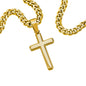 Personalized Cross with Cuban Link Chain