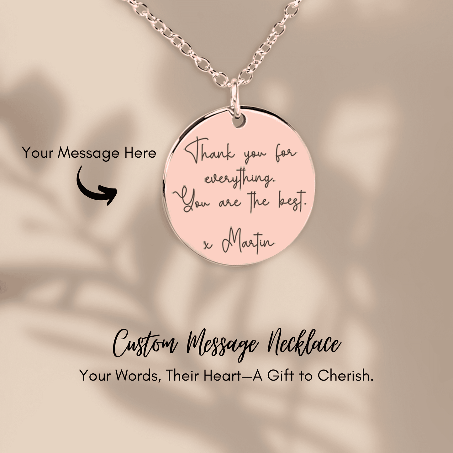 Custom Message Necklace