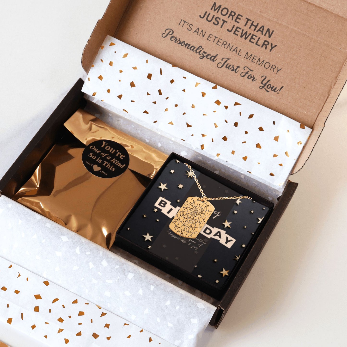 Star Map Tag Necklace  +