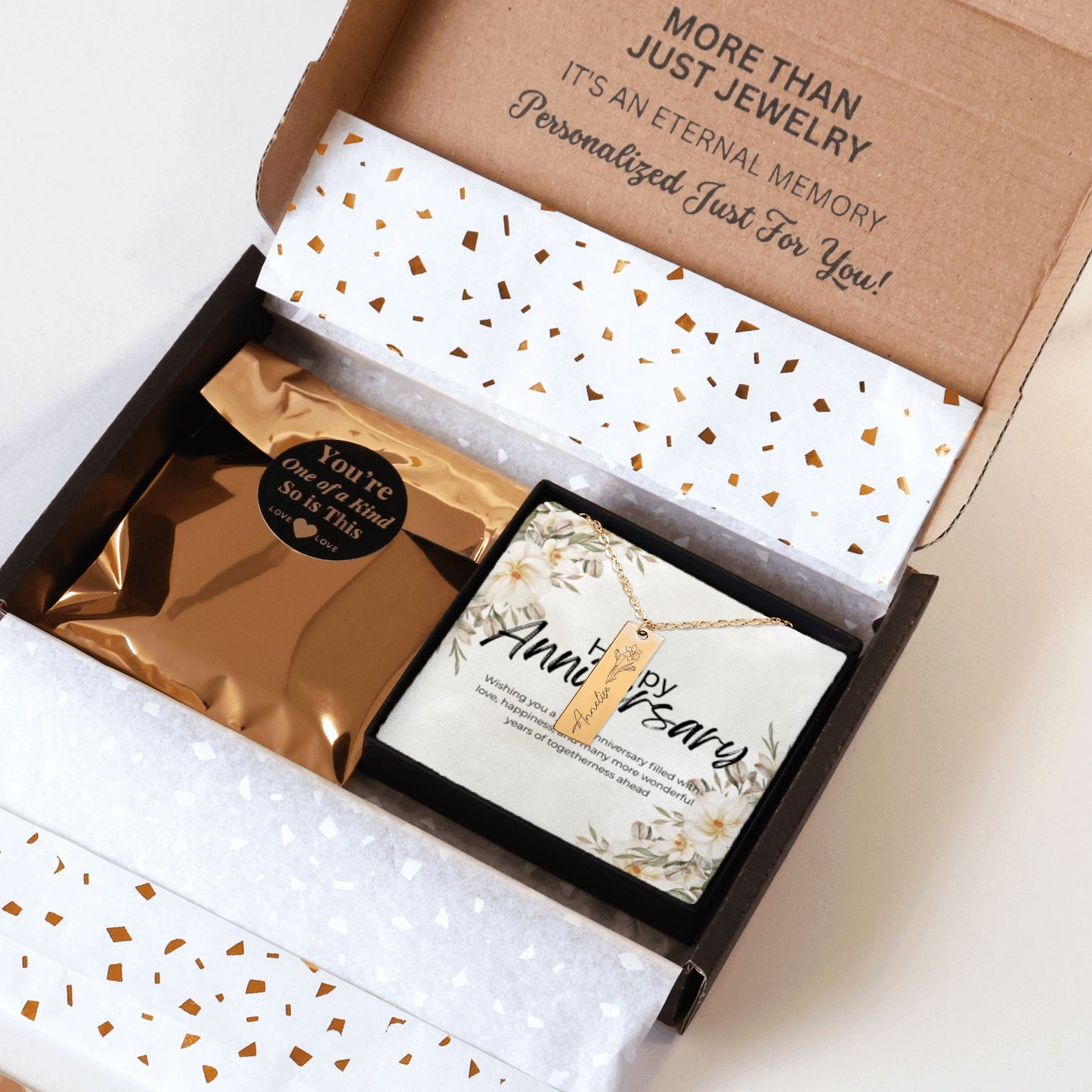 Name & Birthflower Necklace  +