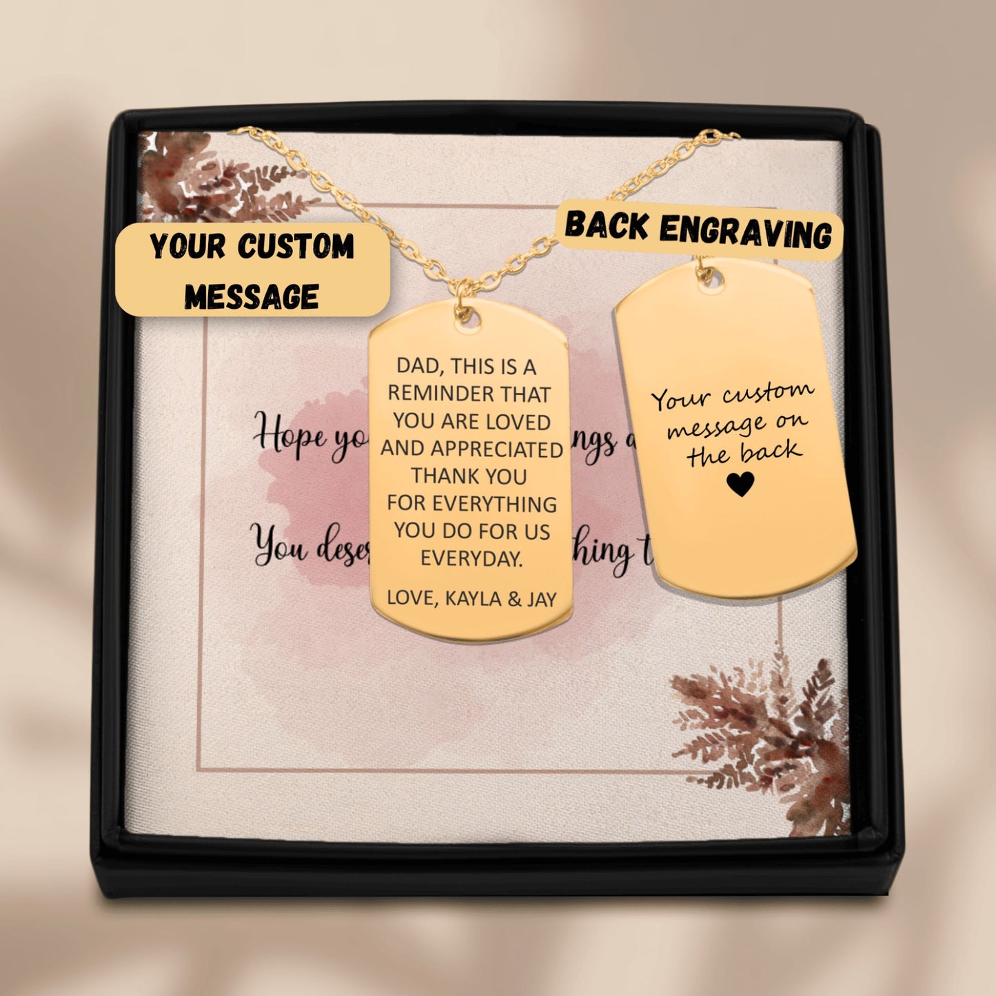 Custom Tag Necklace  +