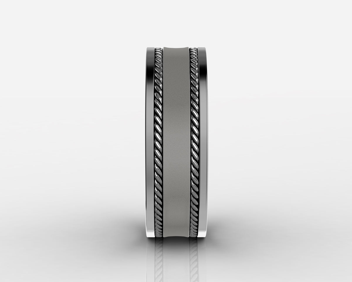 8mm Gray High-Polished Titanium Wedding Band – Comfort Fit
Modern, timeless, and made for everyday wear, this 8mm gray high-polished titanium wedding band delivers a bold yet refined look. Its sleek finish and smooth comfort-fit interior make it an ideal choice for a wedding band, anniversary gift, promise ring, or meaningful everyday piece.

Crafted from durable titanium, this ring is designed to handle daily life while maintaining its polished appearance. The classic 8mm width offers a strong, balanced profile that pairs effortlessly with any style—from casual to formal.