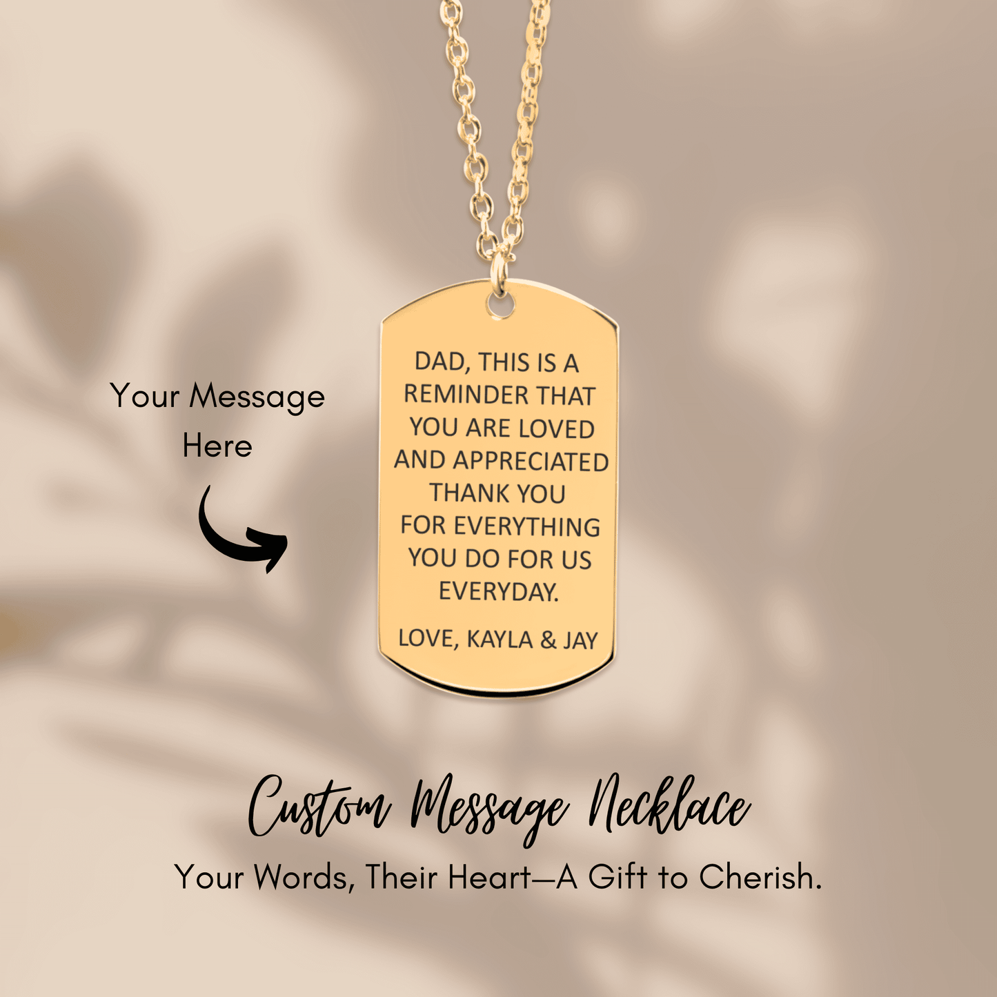 Custom Tag Necklace  +