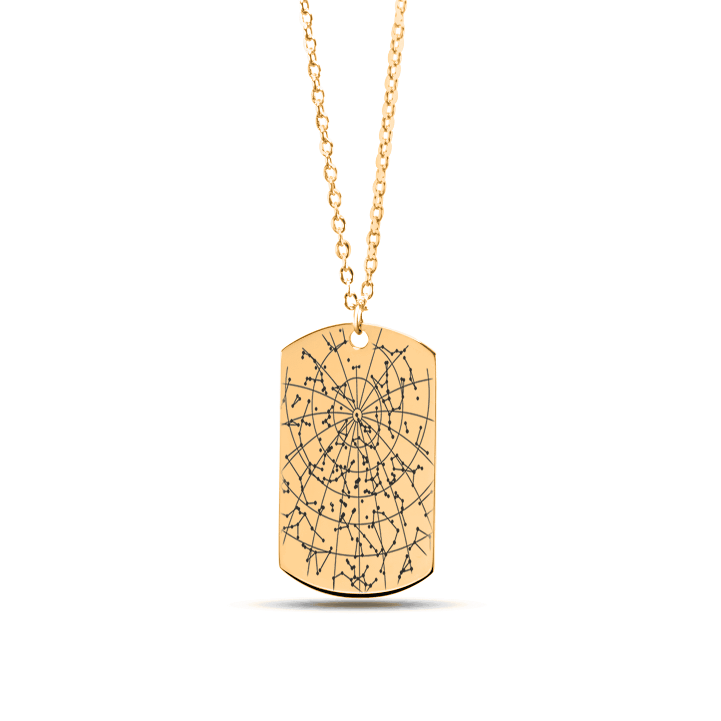 Star Map Tag Necklace  +